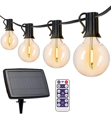 Guirnalda Luces Led Solares Resto Bistro Simonas 9.5 Mt 25 U