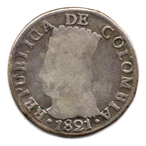 2 Reales 1821 Bogotá