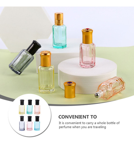Frasco Enrollable De Vidrio De 10 Ml, 6 Unidades, Perfume Va