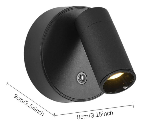 Aplique Lampara De Pared Dormitorio Recargable 360° Magnetic