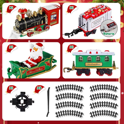 Tren Colgante Con Forma De Árbol De Navidad Con Luces Y Soni