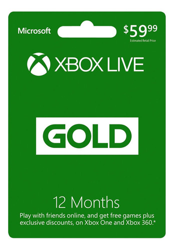 Microsoft   Live   Gold De 12 Meses