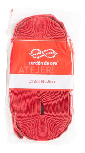 Imagen 6 de 10 de Elástico Afelpado Rayado Cordón De Oro De 25mm X 10 Metros