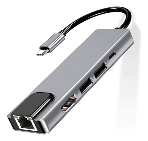 Adaptador Hub Thunderbolt Usb 3.1 Tipo C Hdmi 4k Mac 3 Em 1