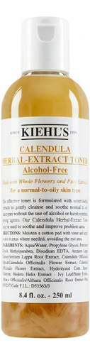 Tônico de extrato de ervas Kiehls Marigold Toner 250 ml. Tipo de pele sensível e normal