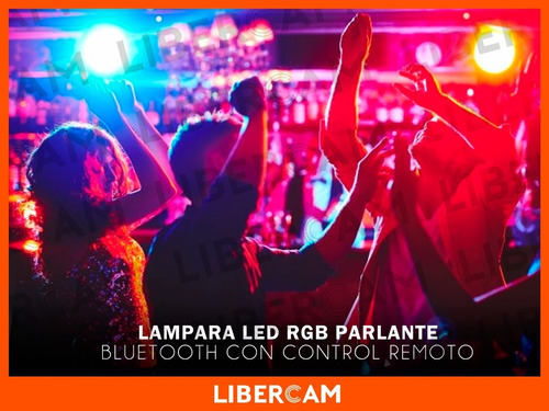 Imagen 9 de 10 de Lampara Luz Led Rgb Parlante Bluetooth 220v Control Remoto
