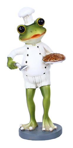 Chef Figurine Frog Sculpture Arte De Cocina Coleccionable