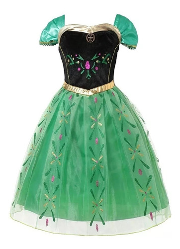 Vestido Fantasia Halloween Anna Ana Frozen