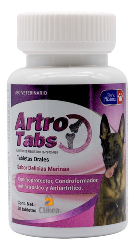 Artro Tabs 30 Tabletas Condroprotectoras Pets Pharma