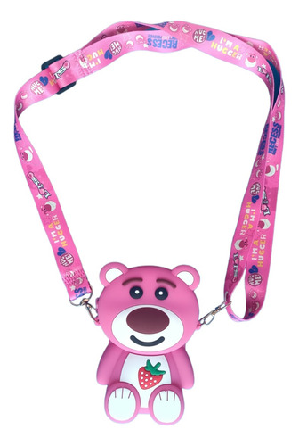 Monedero Bolsa Silicon Personaje Crossbody Con Correa Kawaii