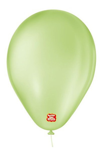 Balão De Festa Basic - Cores - 6,5  16,5cm - 50 Unidades Cor Verde-claro