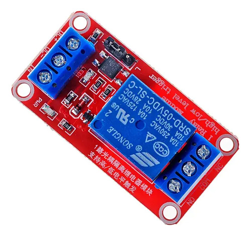 Modulo Relé 1 Canal Salida Optoacoplada 5v Selector De Nivel