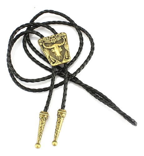 Gravata Couro Country Rodeo Cowboy Sertanejo Luxo Bolo Tie