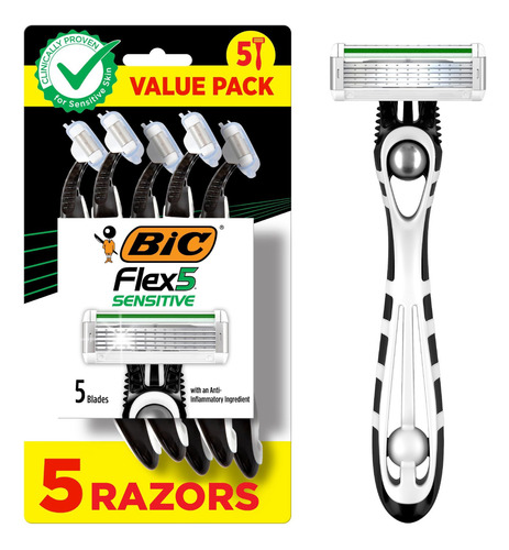 Maquinilla De Afeitar Desechable Bic Flex 5 Sensitive Para H