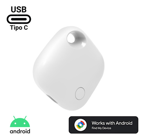 Rastreador Edna Smart Tag Go Android Certificado Usbc Blanco