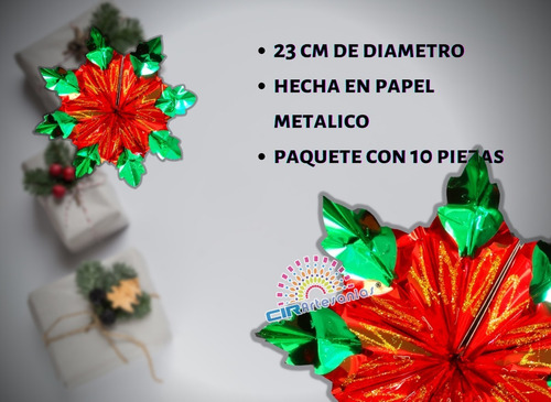 Papel Picado Navidad, Noche Buena #1, Paquete Con 10 Piezas | Meses sin intereses Papel Picado Navidad, Noche Buena #1, Paquete Con 10 Piezas | Meses sin intereses