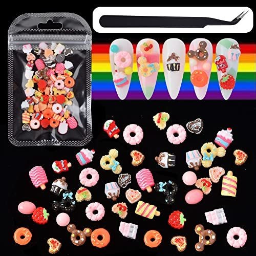 Baiyiyi Candy Decor For Nails Multi Shape Resin Candy Sweet