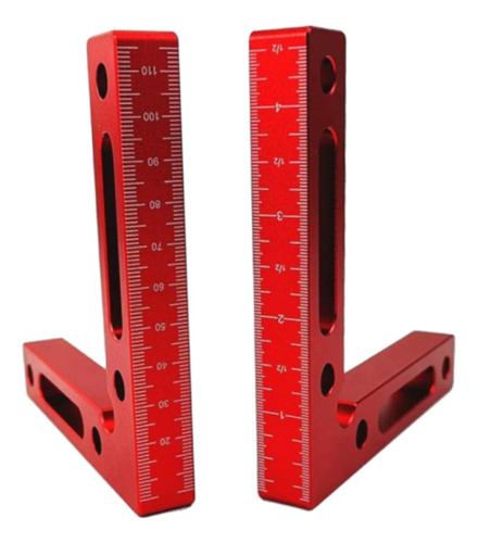 2x 90 Grados Posicionamiento Cuadrados Gabinete Rojo