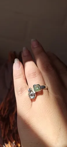 Anillo Moldavita Y Meteorito Campo De Cielo