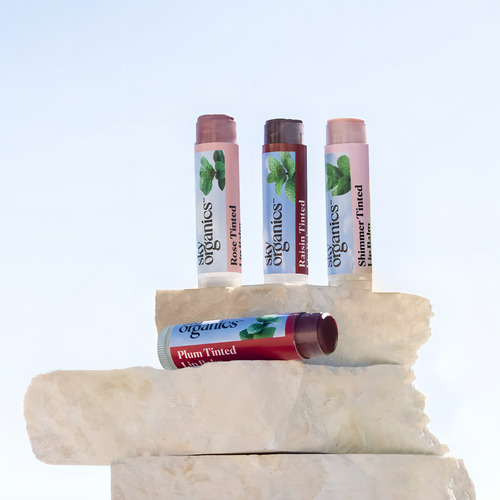 Bálsamo De Labios Con Color Sky Organics, Paquete Variado
