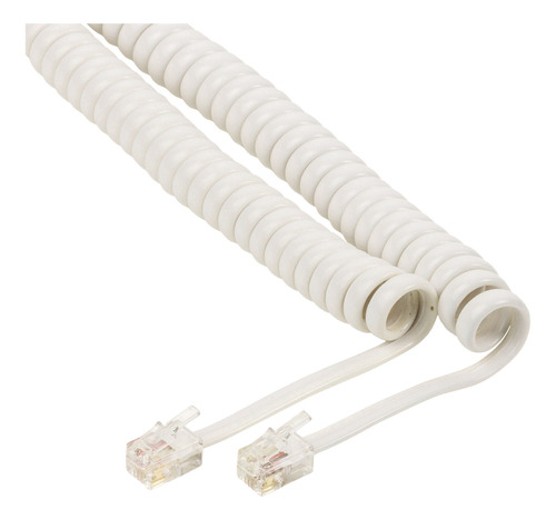 Cable Espiralado Rj9 4p4c 8 Metros Blanco