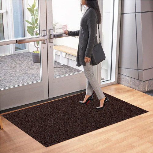 Tapete Capacho 160x50 Liso 12mm Antiderrapante Cor Marrom