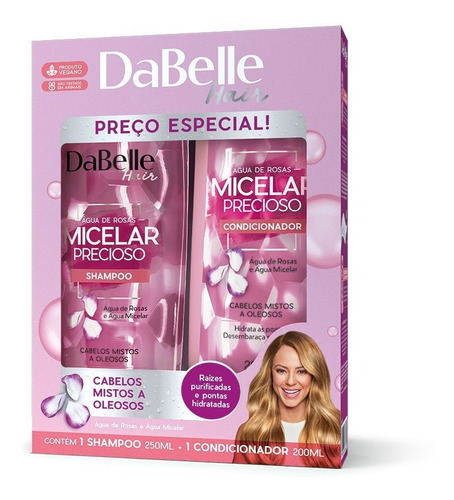 Kit Shampoo E Condicionador Vegano Micelar Dabelle 450ml