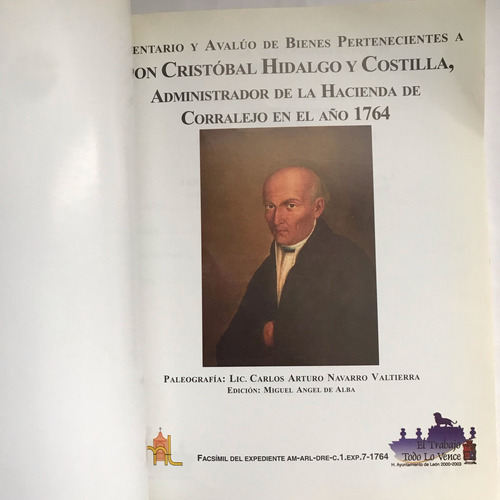 Cristóbal Hidalgo Y Costilla, Haciendas Corralejo Inventario (Usado)