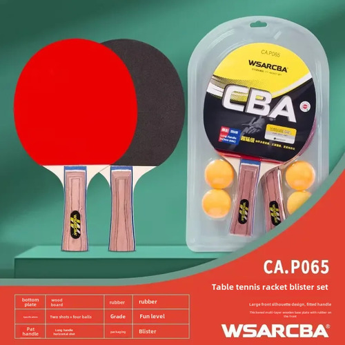 Set De Raqueta De Ping Pong Para Jóvenes Con 4 Bolas