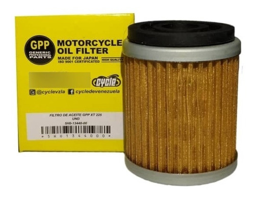 Filtro De Aceite Fazer 250 Marca Gpp 