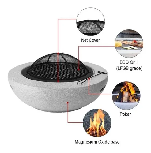 Mesa Fogon Brasero Bbq