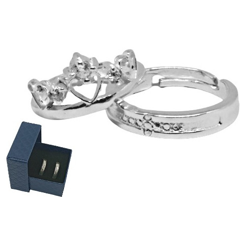  Anillos Promesa Plata 925 Amor Pareja Corona Enamorado A017