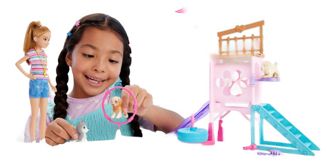 Muñeca Barbie Stacie Al Rescate Entrenadora De Perritos