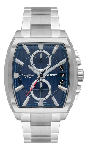 Relógio Orient Masculino Cronógrafo Gbssc010 D1sx Prata Azul