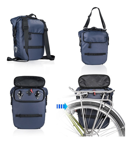 Imagen 3 de 4 de Alforja Bolso Mochila Bicicleta Rhinowalk X21668