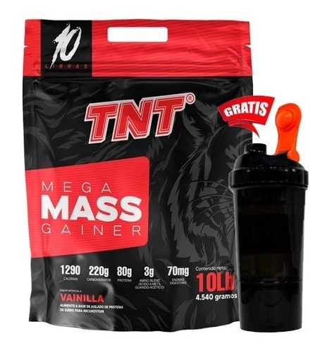 Tnt Mega Mass Gainer De12 Lbs Proteína - L a $23800