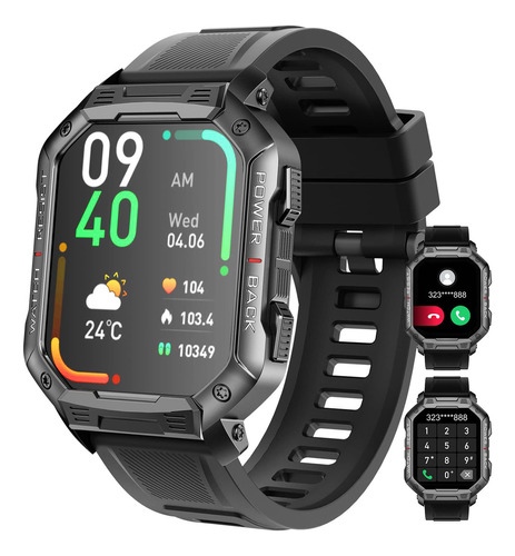Smart Watch - Military Smart Watches For Men, Bluetooth Cal.