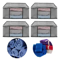 Comprar Kit 4 Caixa Organizadora Edredom Coberto Lençol Travesseiros