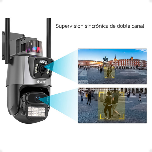 Camara Wifi Ip Inalambrico Doble Lente Exterior - Otec