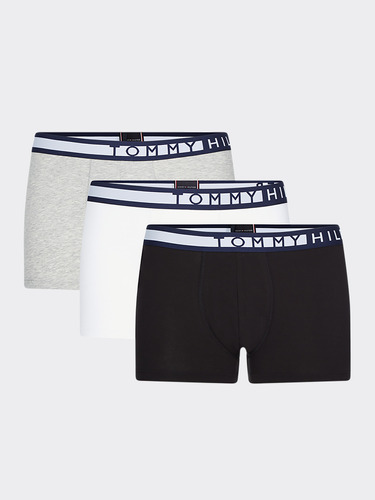 Pack 3 Calzoncillos Trunk Logo Hombre Tommy Hilfiger Gris