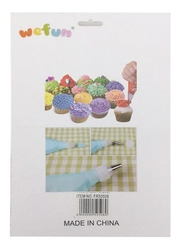 Imagen 2 de 3 de Decorador De Torta Manga De Pvc, Con Picos, Moldes Para 24 C