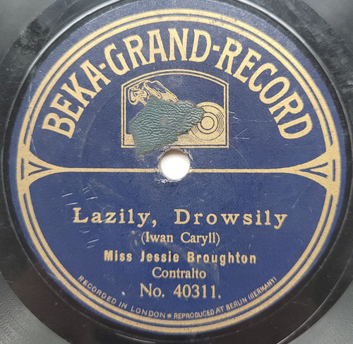 Miss Jessie Broughton Disco Pasta Beka Grand Record 40311 (Usado)