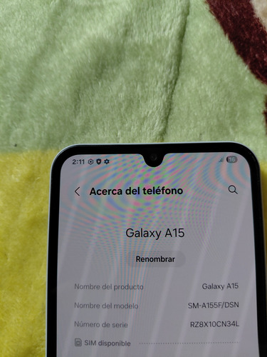 Samsung A15. Liberado Para Cualquier Compañía. (Usado)
