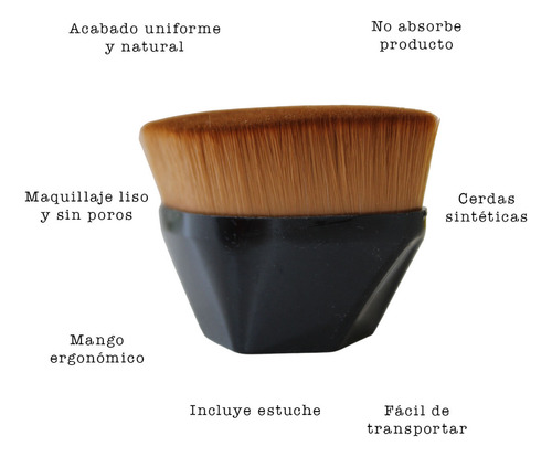 12 Piezas De Brocha Kabuki Para Base Maquillaje Con Estuche