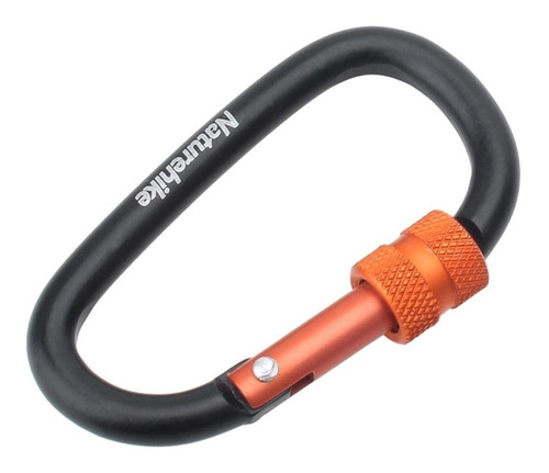 Mosqueton Camping Aluminio Seguro Tuerca Naturehike 45kg 6cm