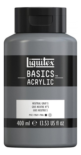 Tinta Acrilica Liquitex Basics 599 Neutral Gray 5 400ml