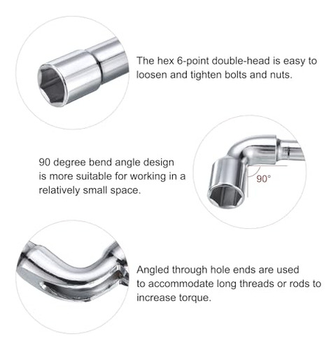 Harfington 2pcs Llave De Vaso Hexagonal En Ángulo En Forma