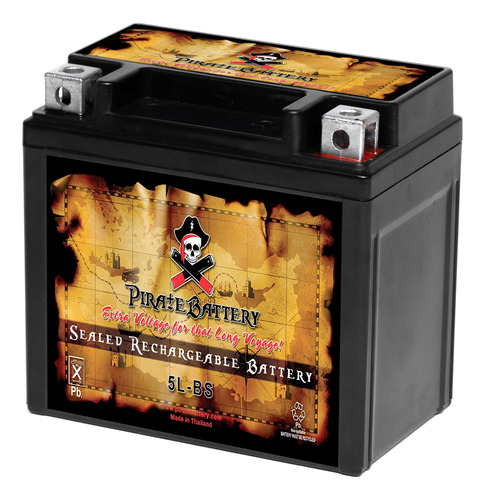 Pirate Battery Ytx5l-bs Batería De Repuesto Sin Mantenimient