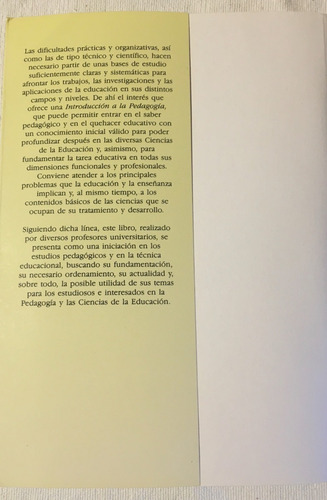 Libro Introduccion A La Pedagogia A. Sanvisens Barcanova
