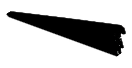 Imagen 2 de 2 de 8 Gancho Mensula 27 Cm Negras Reforzad + 2 Riel 1,00 M Negro